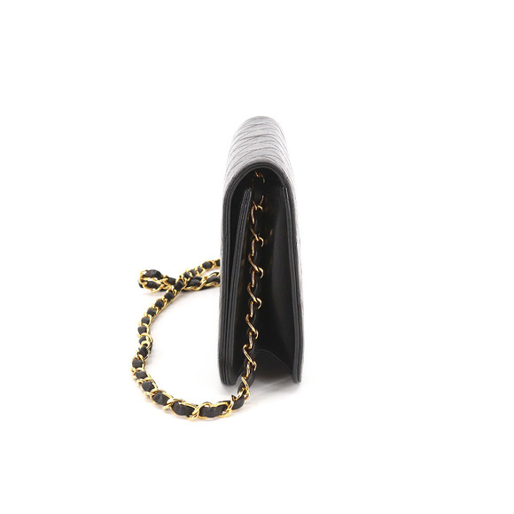 Chanel Matelasse Chain Shoulder Bag Leather Black Gold Hardware Push Lock - Picture 3 of 8